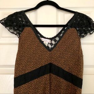 Band of Gypsies Anthropologie leopard dress